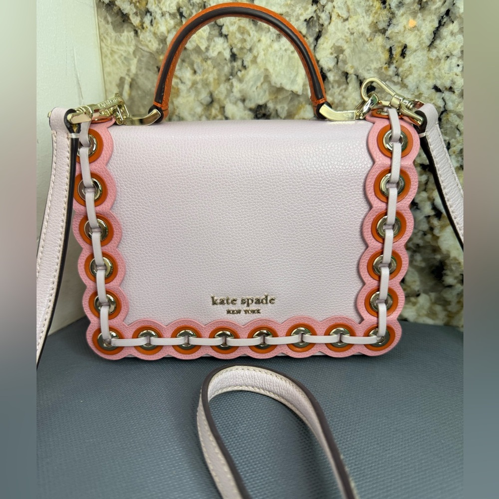 Kate Spade Maisie Patterson Drive Small Grommet Scalloped Crossbody Bag